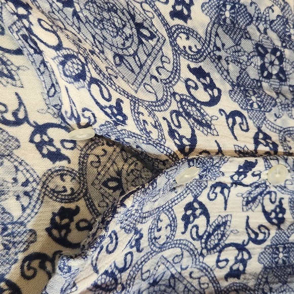 Altar'd State Blue and White Midi Dress Medium - Picture 11 of 11